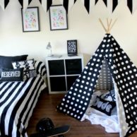 Finlee and Me Kids Teepees Black Spots Teepee