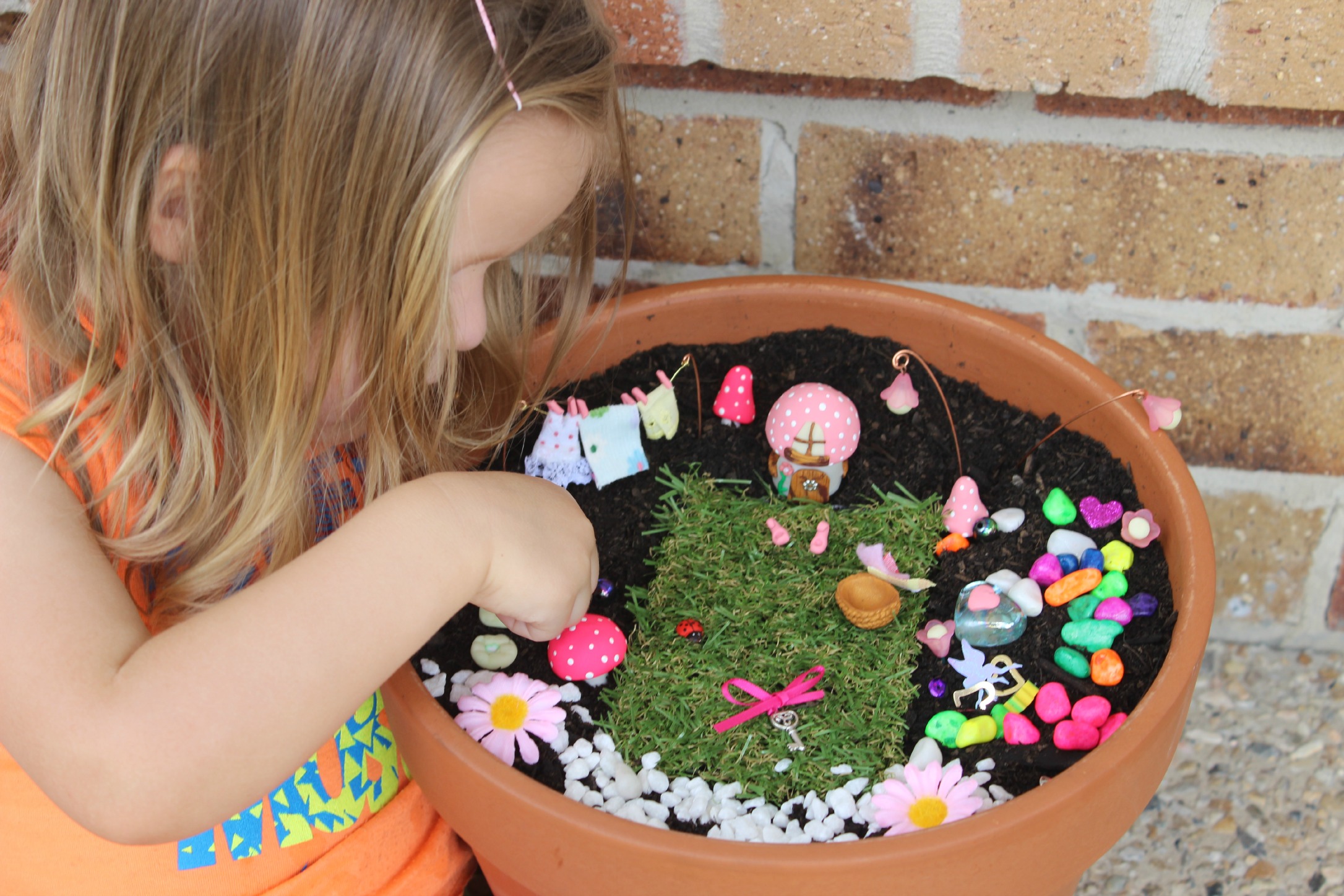 Fairy gardens are a wonderful way for your child to get outside