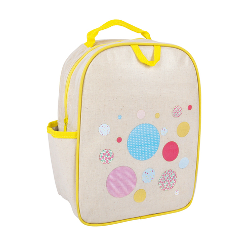 Apple and Mint-Kids Backpacks- Little Kid Backpack Yellow Polka Dot MAIN