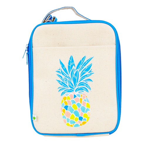 Apple and Mint Kids Lunchboxes Reusable Lunch Bag Blue Pineapple