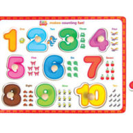 Finlee and Me Puzzles for Kids Number Peg Puzzle