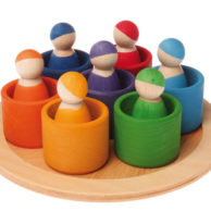 Finlee and Me Wooden Toys 7 Friends in 7 Bowls