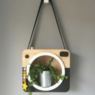 Finlee and me Kids room Decor Shadow Boxes Square Camera Black