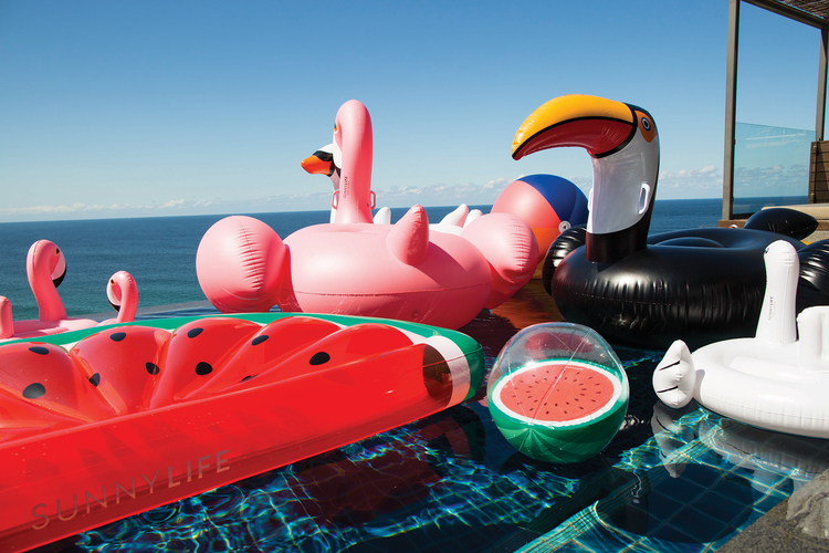 blowing up pool toys