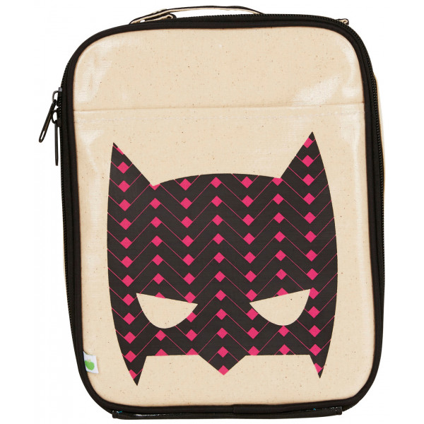 apple and mint pink superhero lunch bag