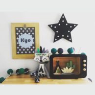 Finlee and Me- Kids Room Décor- Wooden TV Shadow Boxes BLACK