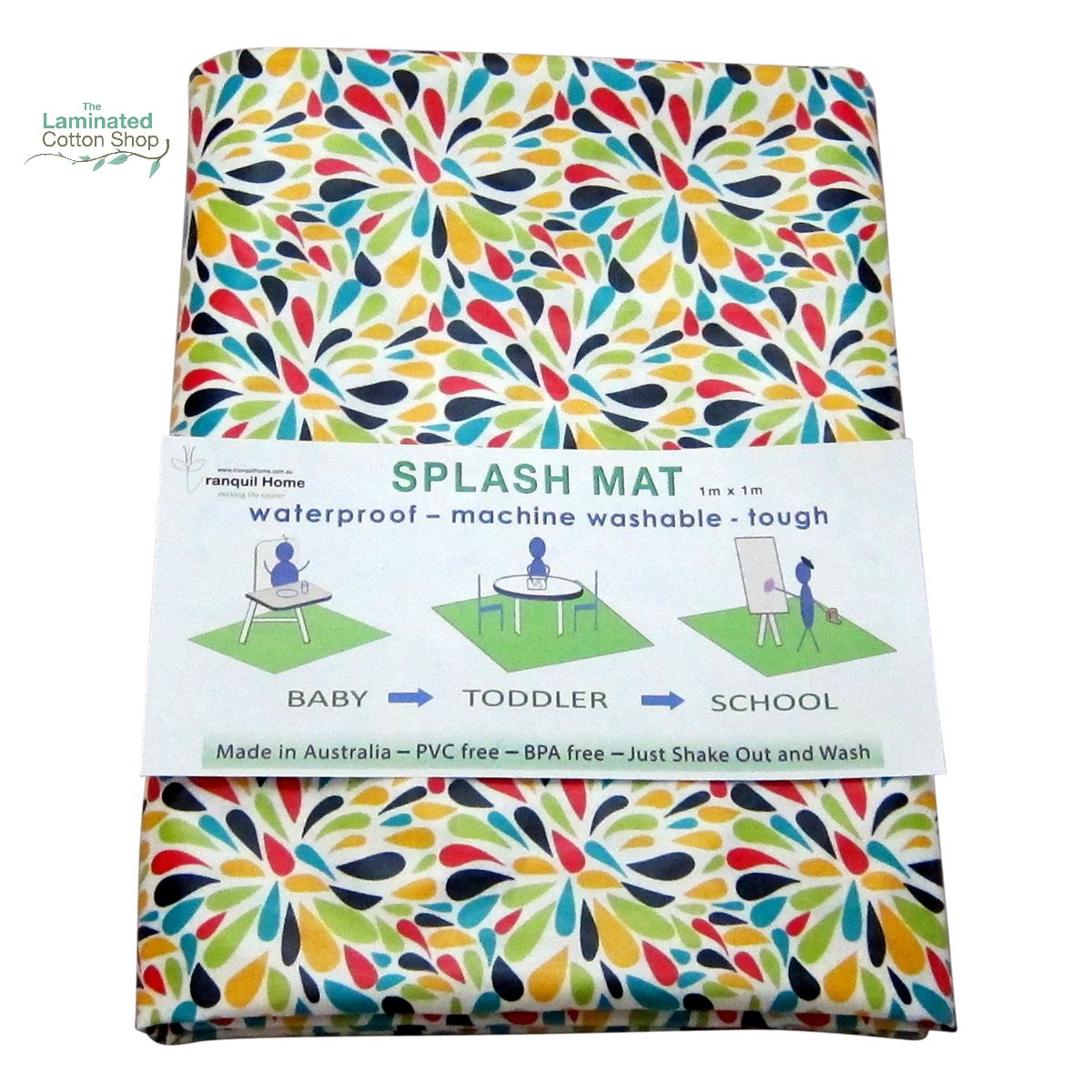 The Laminated Cotton Shop - Messy Mat- High Chair Splash Mat {Wildflowers}