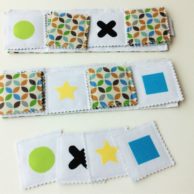 Two in One Fabric Game: Memory Game & Bingo – Geometric