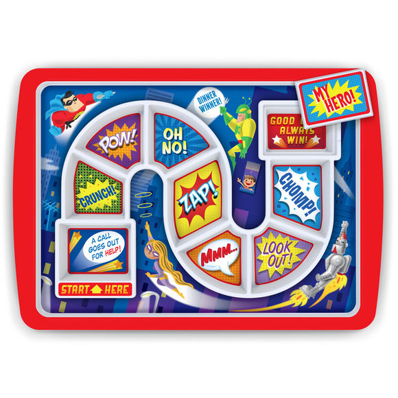 Finlee and Me Dinner Winner Kids Plates SUperhero