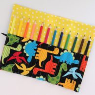 Finlee and Me – Kids Travel Toys – Pencil Roll Dino Delight