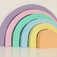 Finlee and Me – Educational Toys – Wooden Rainbow {Pastels}