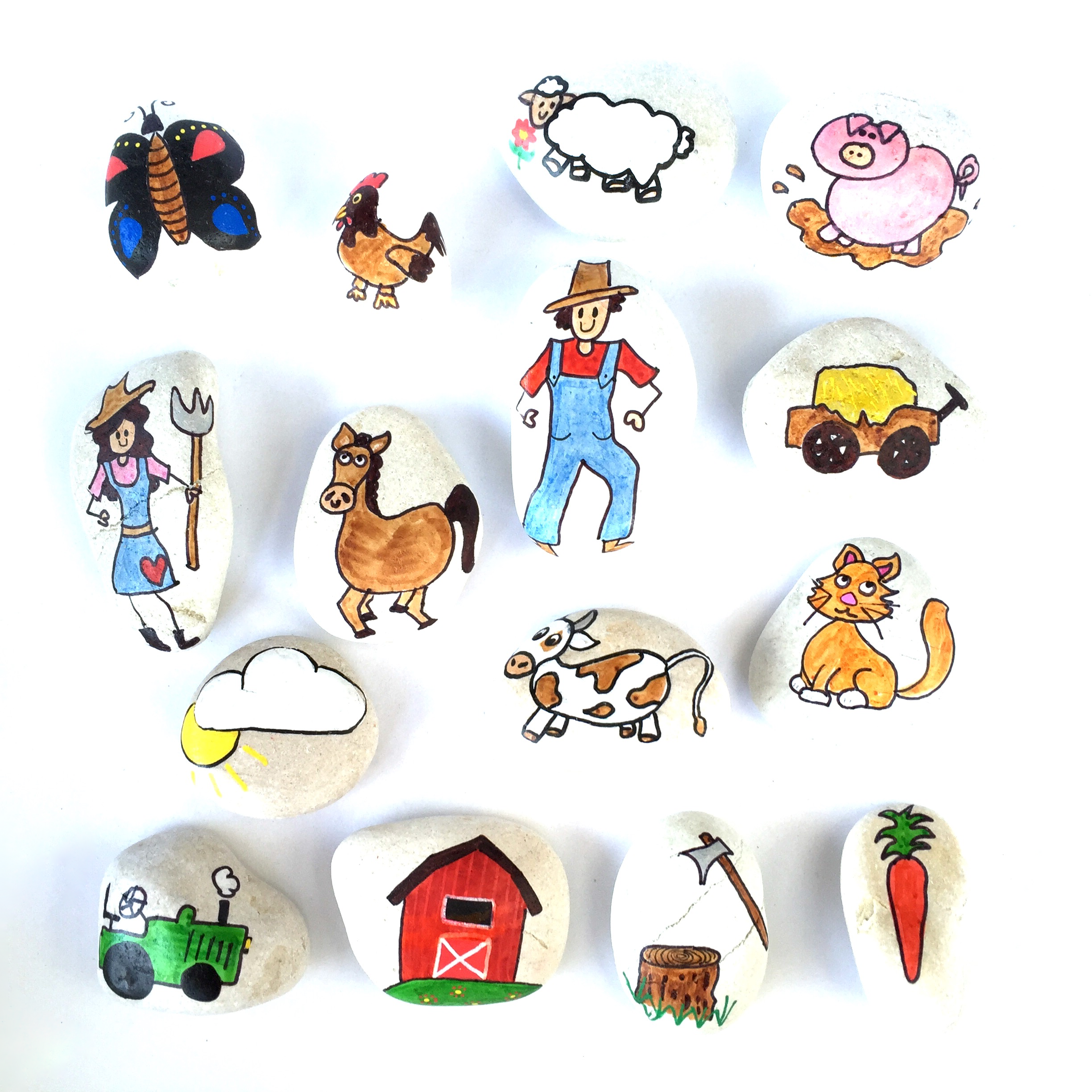 Finlee and Me – Educational Toys – Story Stones {Farmyard Set}