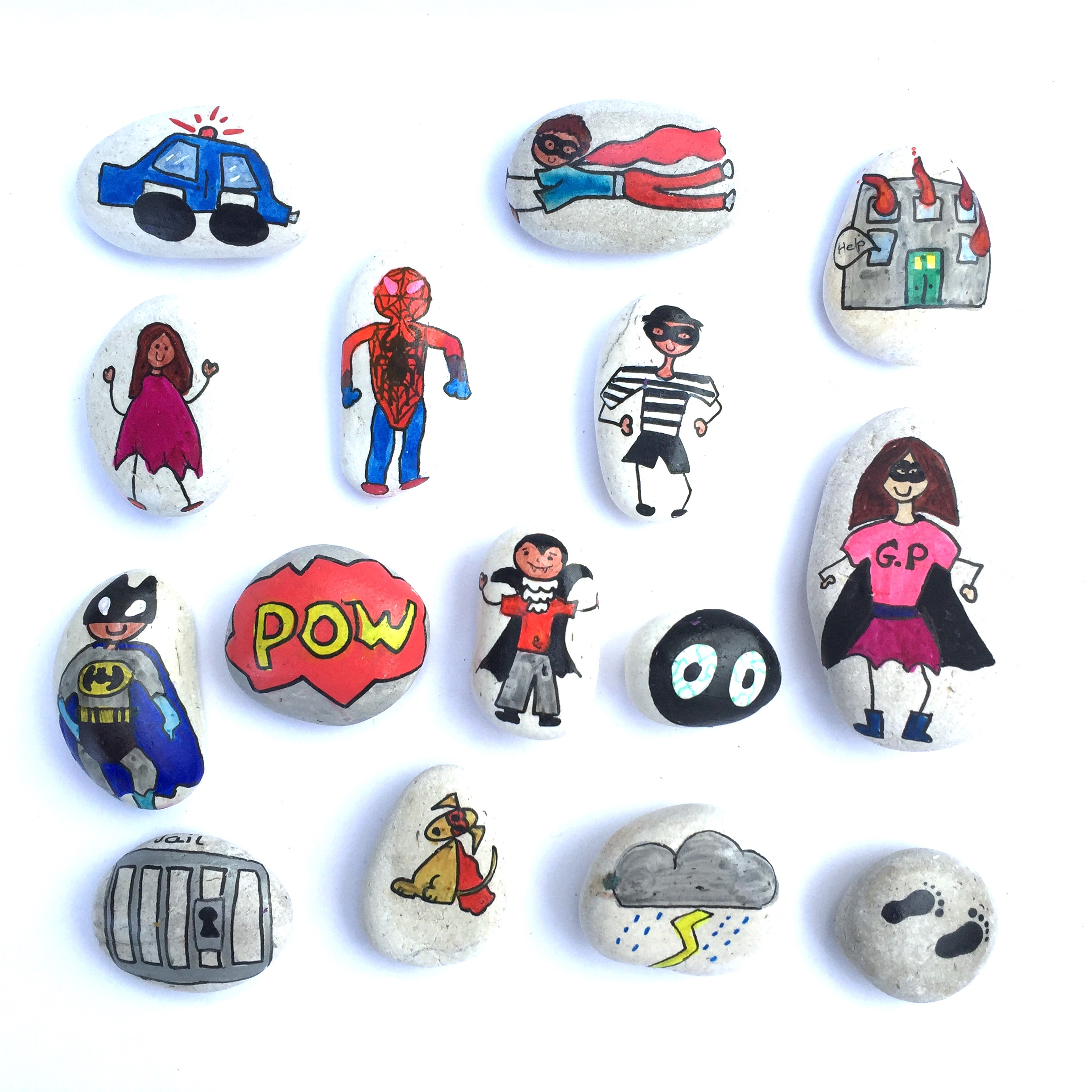 Finlee and Me – Educational Toys – Story Stones {Superhero Set}