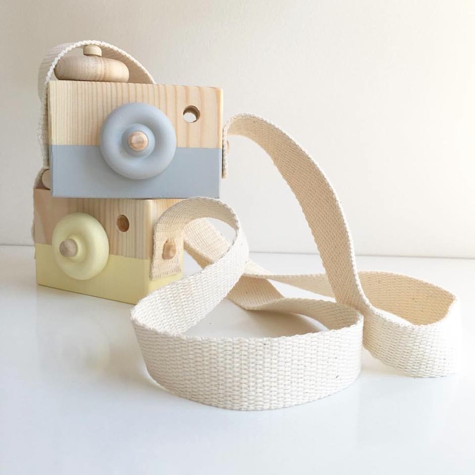 Finlee and Me – Wooden Toys – Toy Camera {Grey}