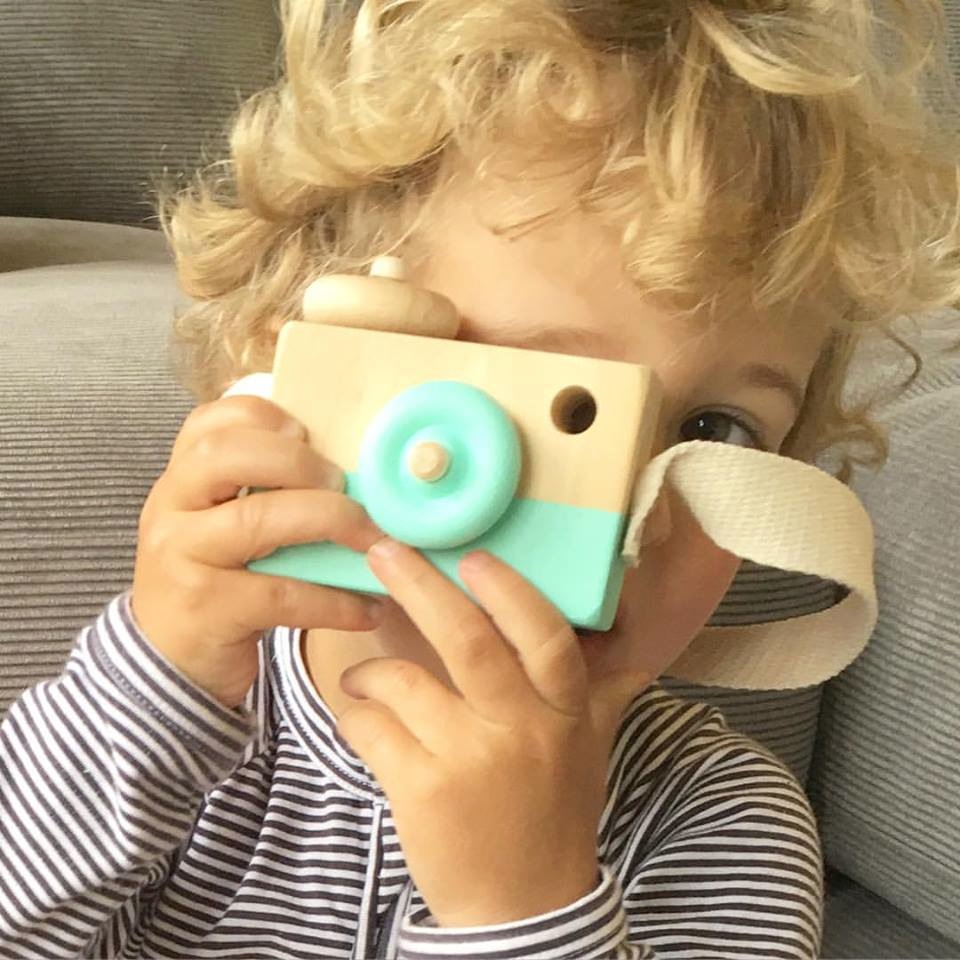 Finlee and Me – Wooden Toys – Toy Camera {Mint}