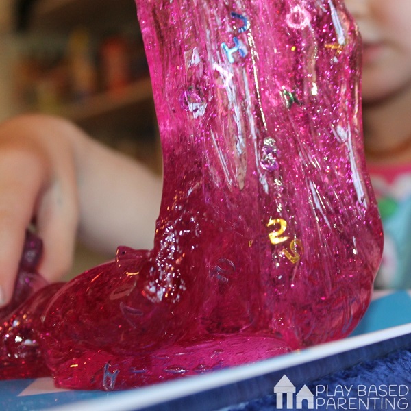 I spy kids activity alphabet slime from Finlee and Me and Play Based Parenting
